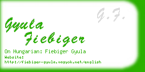 gyula fiebiger business card